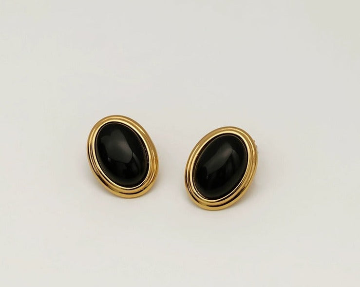 Black Agate Earrings