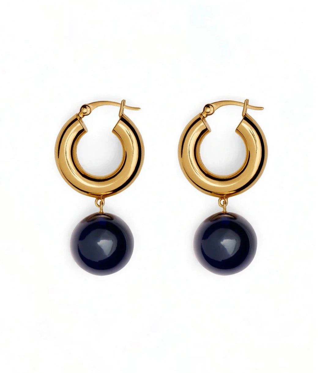 Black Agate Earrings