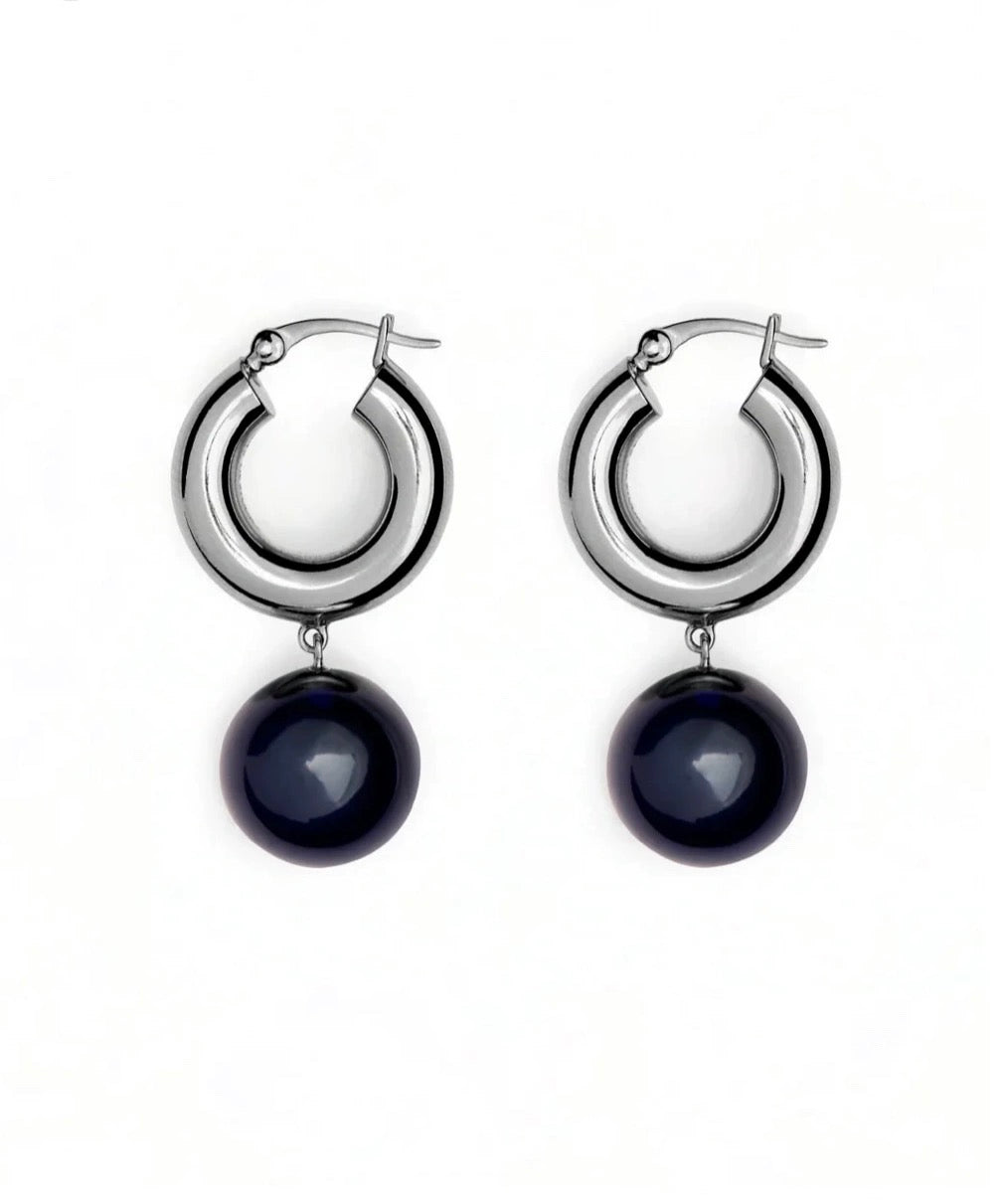 Black Agate Earrings